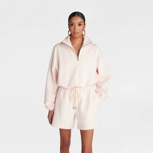 KBB KAHLANA Target Women's XS Extra Small The Quarter Zip Sweatshirt Pink Sweats